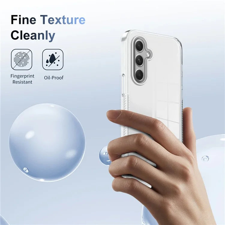 For 	Samsung Galaxy A55 5G Clear Phone Case TPU PC Anti-Slip Drop-Proof Back Cover