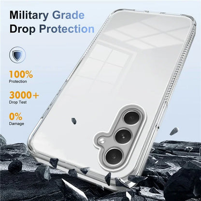 For 	Samsung Galaxy A55 5G Clear Phone Case TPU PC Anti-Slip Drop-Proof Back Cover