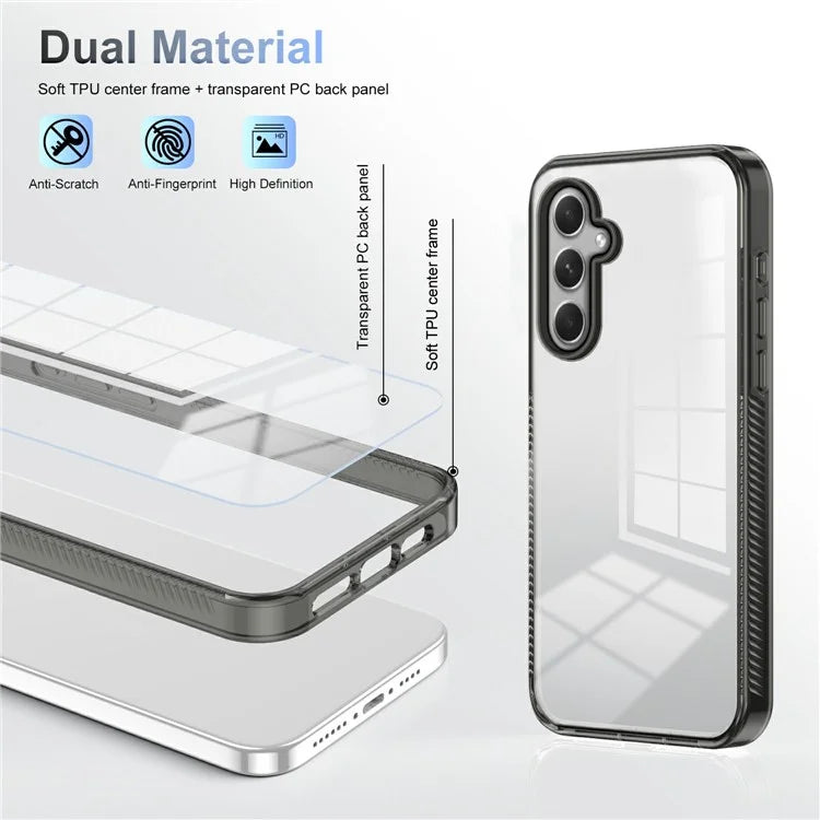 For 	Samsung Galaxy A55 5G Clear Phone Case TPU PC Anti-Slip Drop-Proof Back Cover