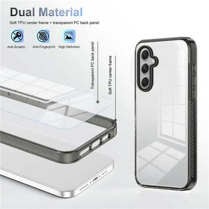 For 	Samsung Galaxy A55 5G Clear Phone Case TPU PC Anti-Slip Drop-Proof Back Cover