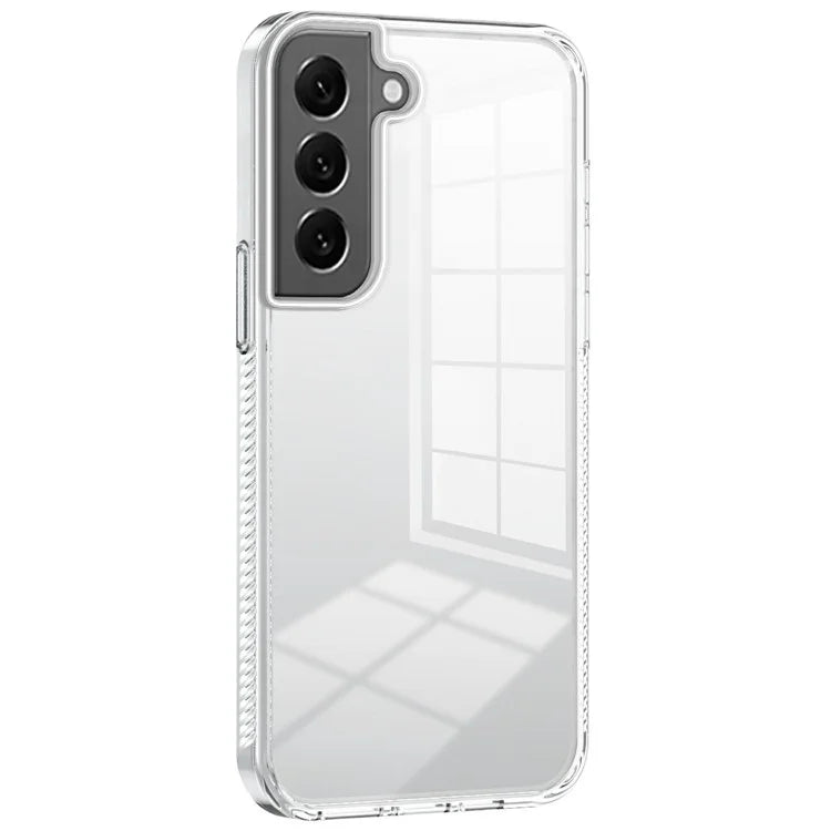 For Samsung Galaxy S22 5G Clear Phone Case TPU PC Anti-Slip Drop-Proof Back Cover