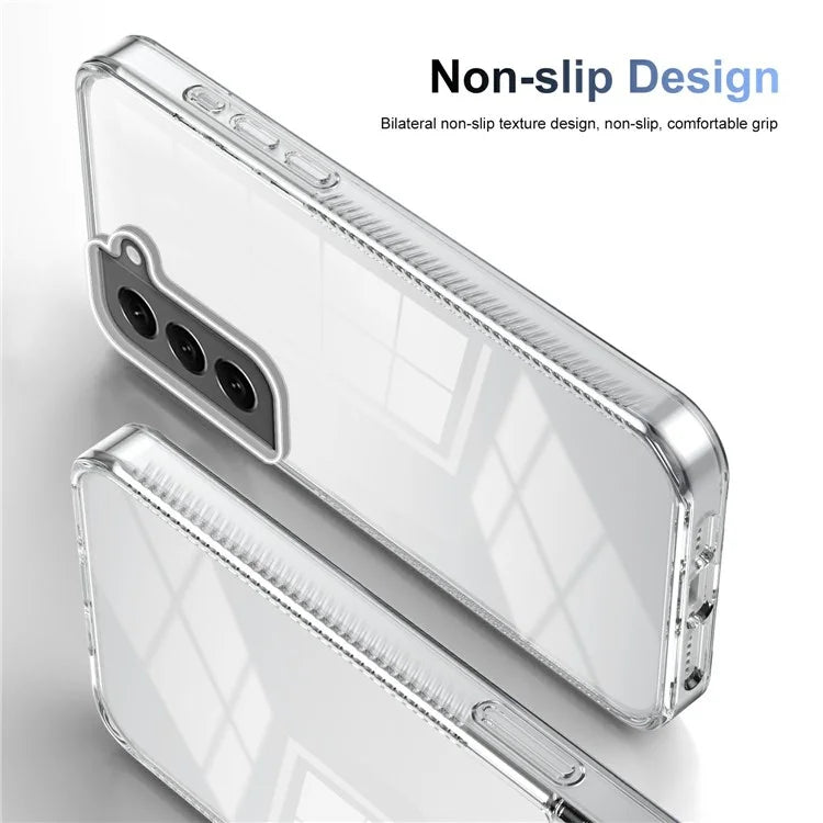 For Samsung Galaxy S22 5G Clear Phone Case TPU PC Anti-Slip Drop-Proof Back Cover