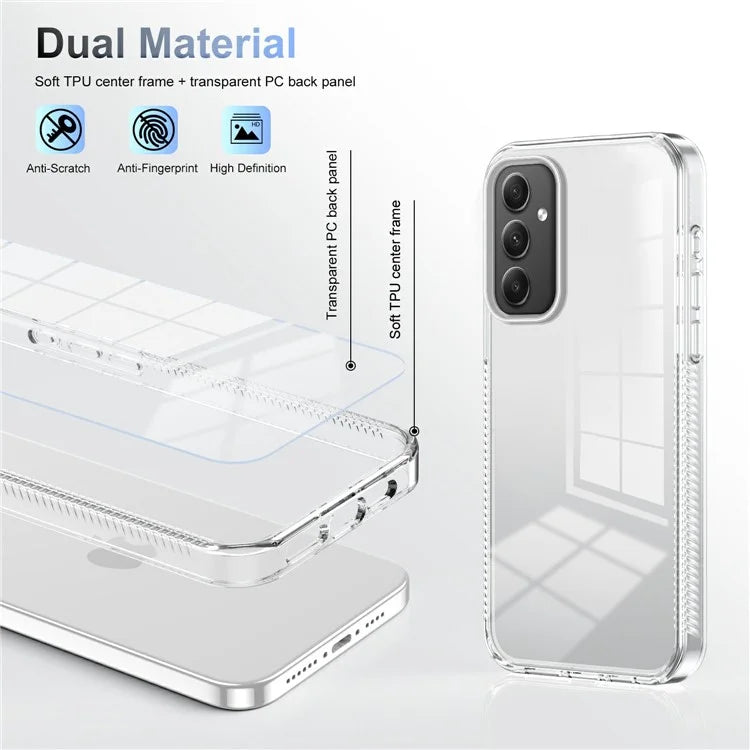 For Samsung Galaxy A35 5G Clear Phone Case TPU PC Anti-Slip Drop-Proof Back Cover