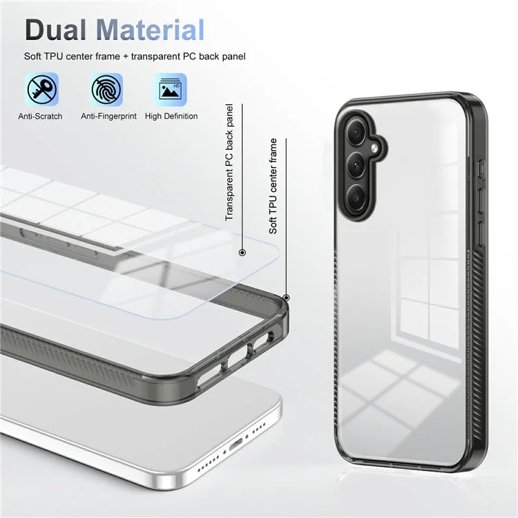 For Samsung Galaxy A34 5G Clear Phone Case TPU PC Anti-Slip Drop-Proof Back Cover