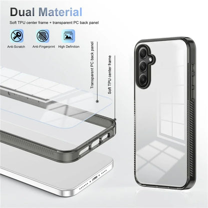 For Samsung Galaxy A34 5G Clear Phone Case TPU PC Anti-Slip Drop-Proof Back Cover