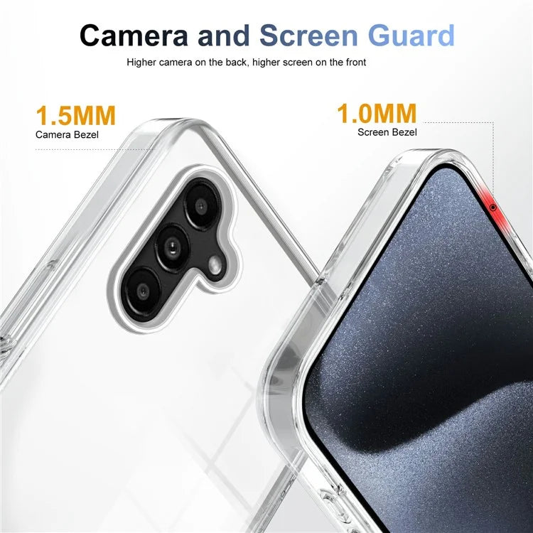 Forsamsung Galaxy A15 4G / 5G Clear Phone Case TPU PC Anti-Slip Drop-Proof Back Cover