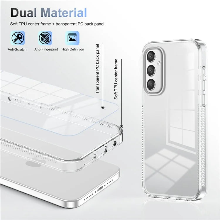 For 	Samsung Galaxy A25 5G (Global) (161.0 x 76.5 x 8.3mm) Clear Phone Case TPU PC Anti-Slip Drop-Proof Back Cover