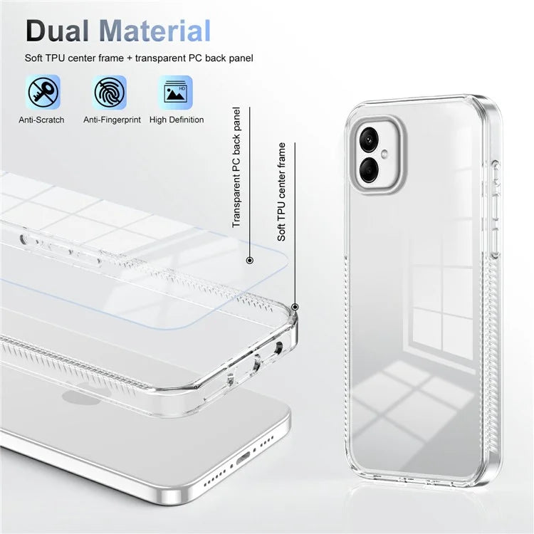 For Samsung Galaxy A05 4G Clear Phone Case TPU PC Anti-Slip Drop-Proof Back Cover