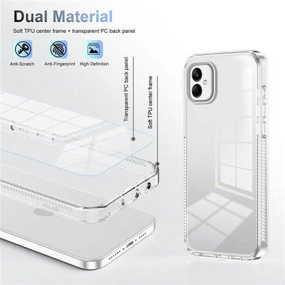 For Samsung Galaxy A05 4G Clear Phone Case TPU PC Anti-Slip Drop-Proof Back Cover