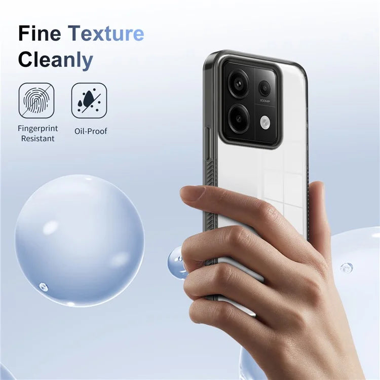 For Xiaomi Redmi Note 13 Pro 5G Clear Phone Case TPU PC Anti-Slip Drop-Proof Back Cover
