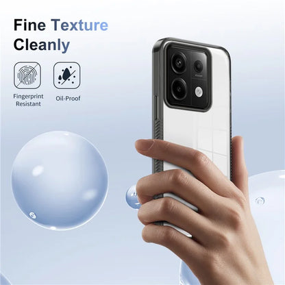 For Xiaomi Redmi Note 13 Pro 5G Clear Phone Case TPU PC Anti-Slip Drop-Proof Back Cover
