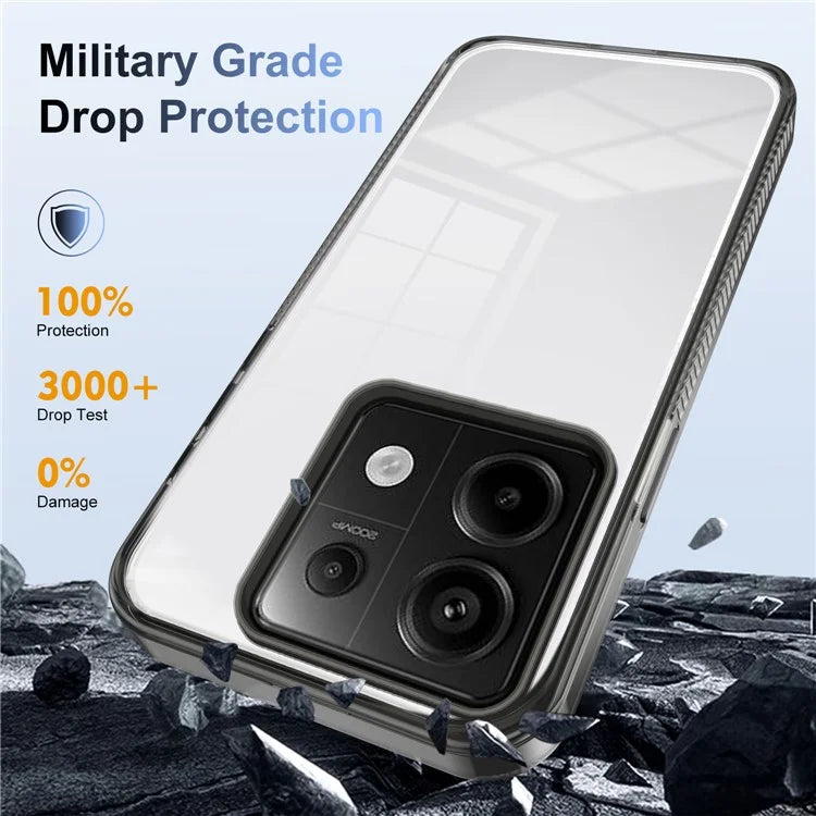 For Xiaomi Redmi Note 13 Pro 5G Clear Phone Case TPU PC Anti-Slip Drop-Proof Back Cover