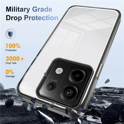 For Xiaomi Redmi Note 13 Pro 5G Clear Phone Case TPU PC Anti-Slip Drop-Proof Back Cover