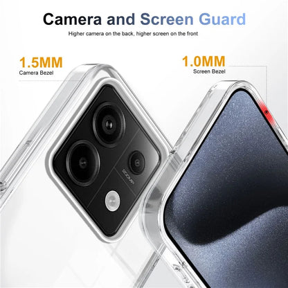 For Xiaomi Redmi Note 13 Pro 5G Clear Phone Case TPU PC Anti-Slip Drop-Proof Back Cover