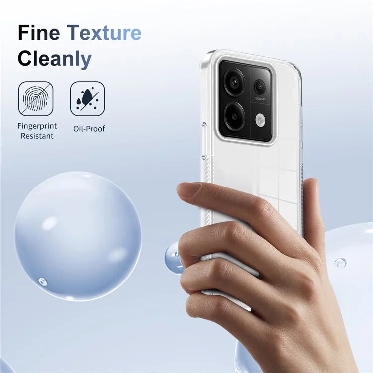 For Xiaomi Redmi Note 13 Pro 5G Clear Phone Case TPU PC Anti-Slip Drop-Proof Back Cover