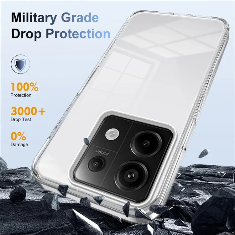 For Xiaomi Redmi Note 13 Pro 5G Clear Phone Case TPU PC Anti-Slip Drop-Proof Back Cover