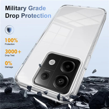 For Xiaomi Redmi Note 13 Pro 5G Clear Phone Case TPU PC Anti-Slip Drop-Proof Back Cover