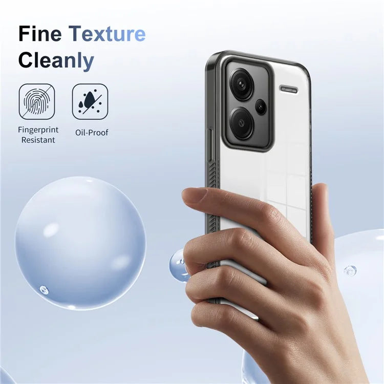 For Xiaomi Redmi Note 13 Pro+ 5G Clear Phone Case TPU PC Anti-Slip Drop-Proof Back Cover
