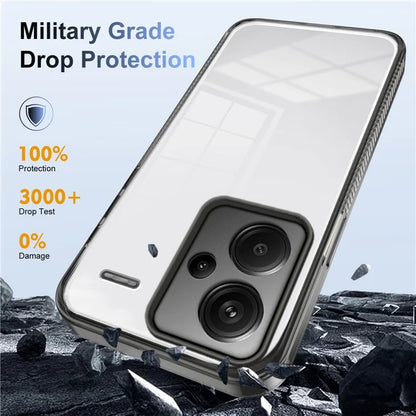 For Xiaomi Redmi Note 13 Pro+ 5G Clear Phone Case TPU PC Anti-Slip Drop-Proof Back Cover