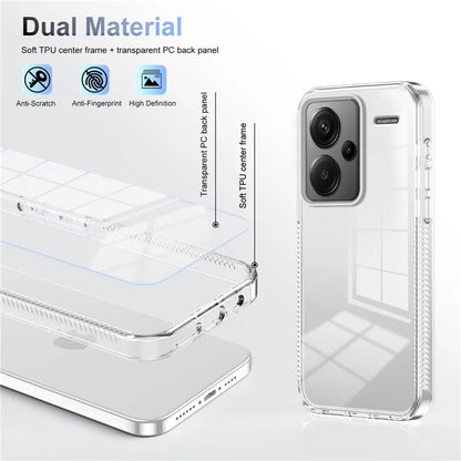 For Xiaomi Redmi Note 13 Pro+ 5G Clear Phone Case TPU PC Anti-Slip Drop-Proof Back Cover