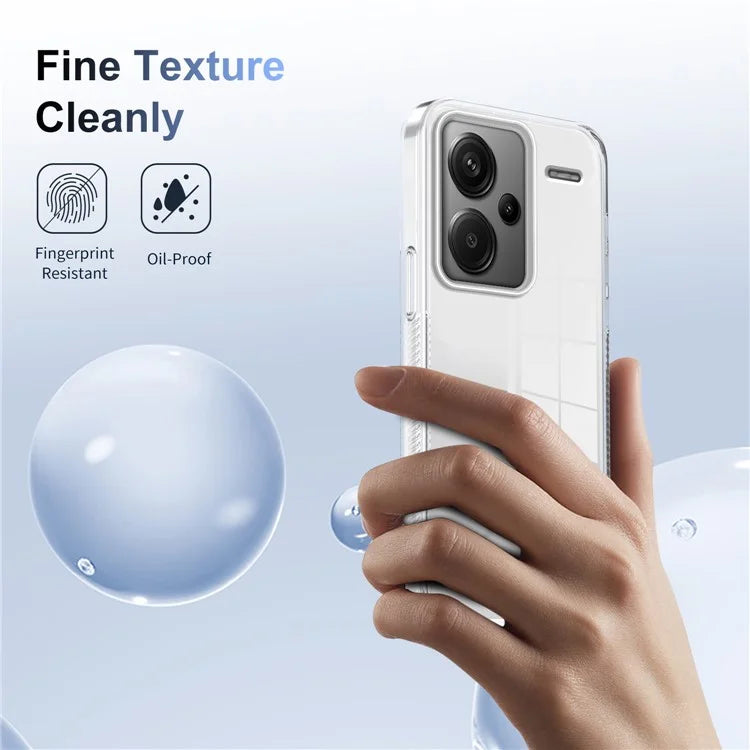 For Xiaomi Redmi Note 13 Pro+ 5G Clear Phone Case TPU PC Anti-Slip Drop-Proof Back Cover