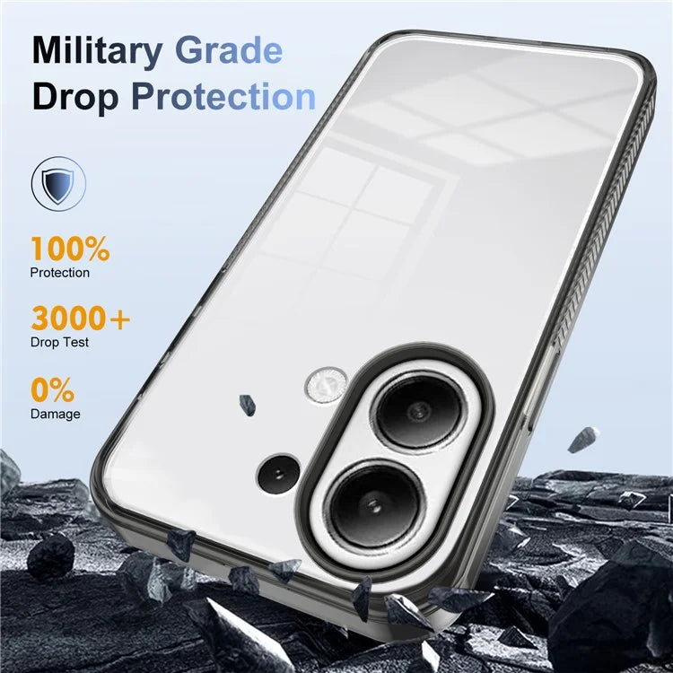 For Xiaomi Redmi Note 13 4G Clear Phone Case TPU PC Anti-Slip Drop-Proof Back Cover