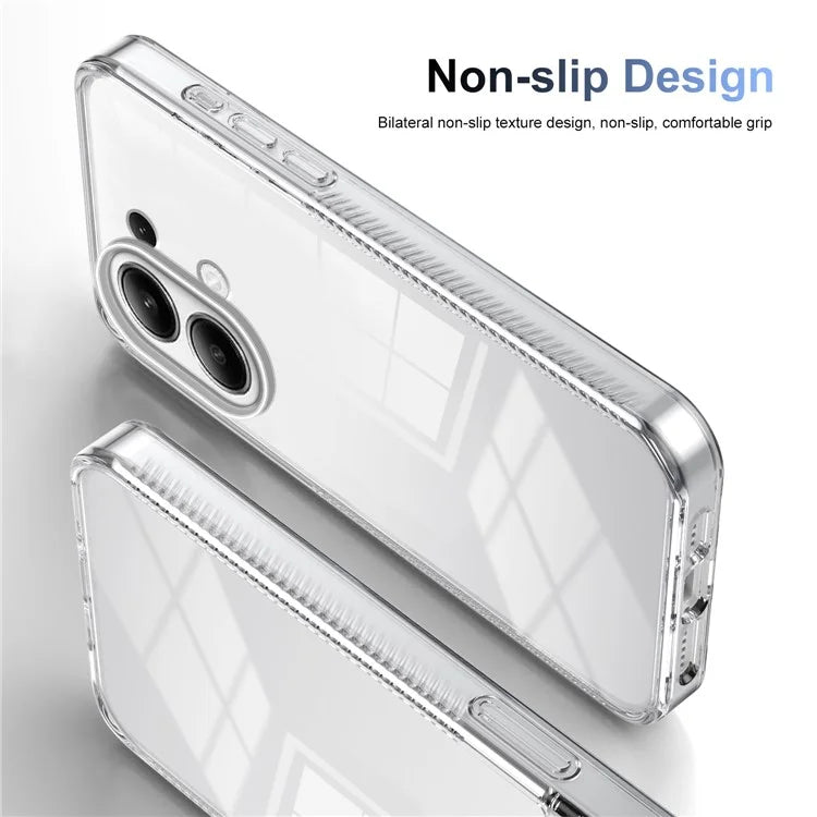 For Xiaomi Redmi Note 13 4G Clear Phone Case TPU PC Anti-Slip Drop-Proof Back Cover