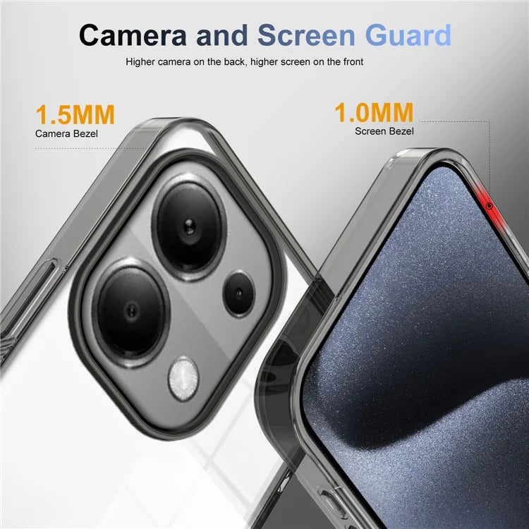 For Xiaomi Redmi Note 13 Pro 4G Clear Phone Case TPU PC Anti-Slip Drop-Proof Back Cover