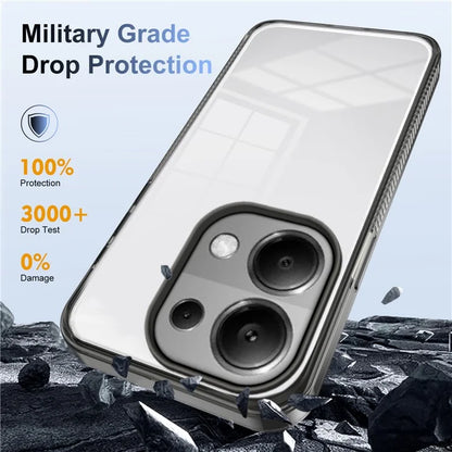 For Xiaomi Redmi Note 13 Pro 4G Clear Phone Case TPU PC Anti-Slip Drop-Proof Back Cover