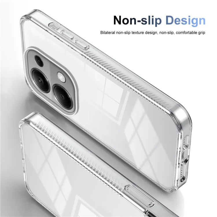 For Xiaomi Redmi Note 13 Pro 4G Clear Phone Case TPU PC Anti-Slip Drop-Proof Back Cover