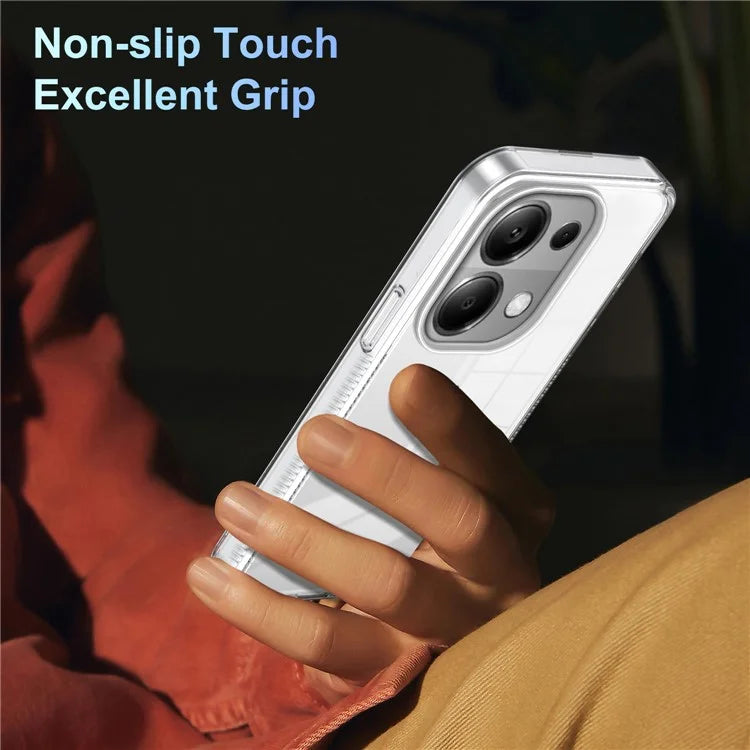 For Xiaomi Redmi Note 13 Pro 4G Clear Phone Case TPU PC Anti-Slip Drop-Proof Back Cover