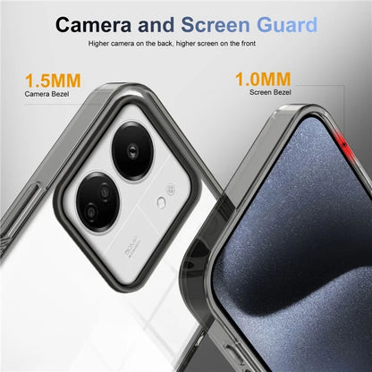 For Xiaomi Redmi 13C 4G / 5G Clear Phone Case TPU PC Anti-Slip Drop-Proof Back Cover