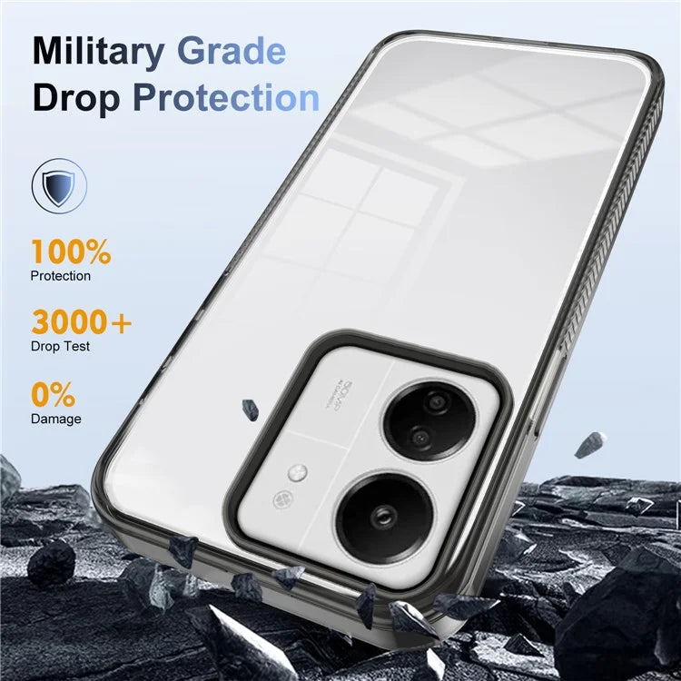For Xiaomi Redmi 13C 4G / 5G Clear Phone Case TPU PC Anti-Slip Drop-Proof Back Cover