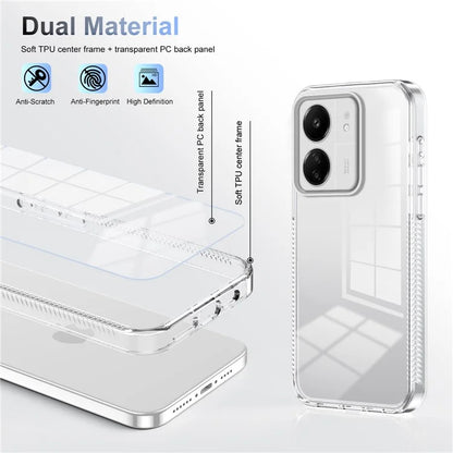For Xiaomi Redmi 13C 4G / 5G Clear Phone Case TPU PC Anti-Slip Drop-Proof Back Cover
