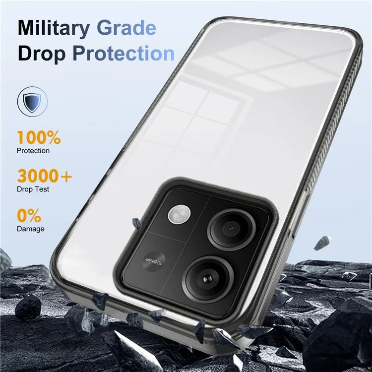 For Xiaomi Redmi Note 13 5G Clear Phone Case TPU PC Anti-Slip Drop-Proof Back Cover