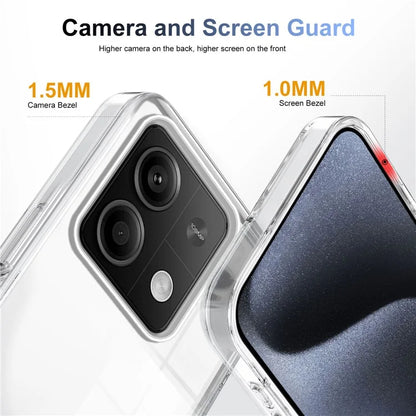 For Xiaomi Redmi Note 13 5G Clear Phone Case TPU PC Anti-Slip Drop-Proof Back Cover