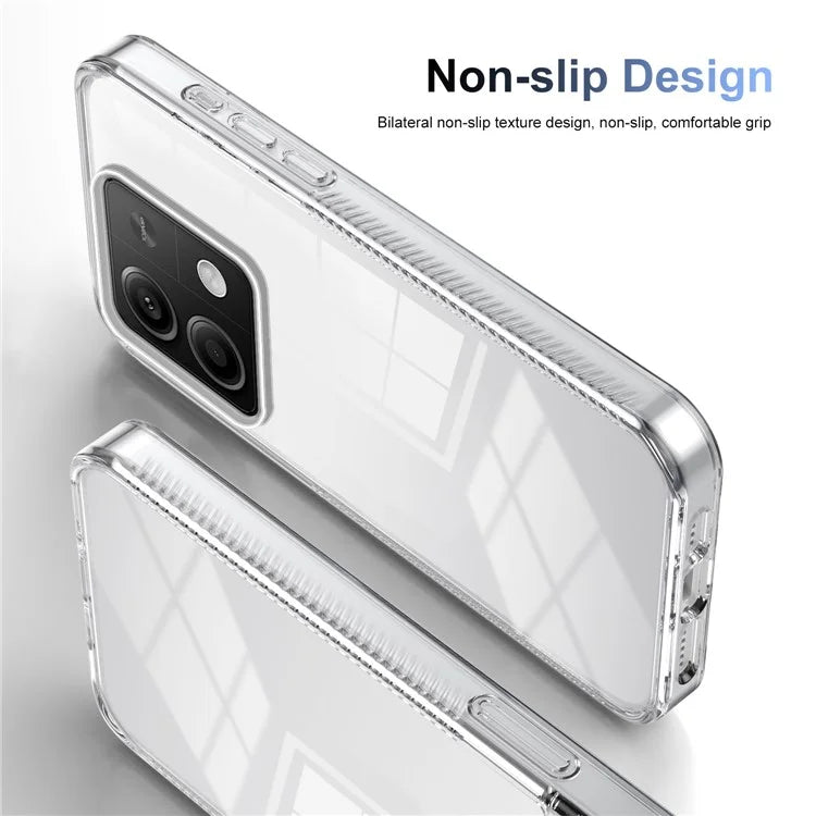 For Xiaomi Redmi Note 13 5G Clear Phone Case TPU PC Anti-Slip Drop-Proof Back Cover
