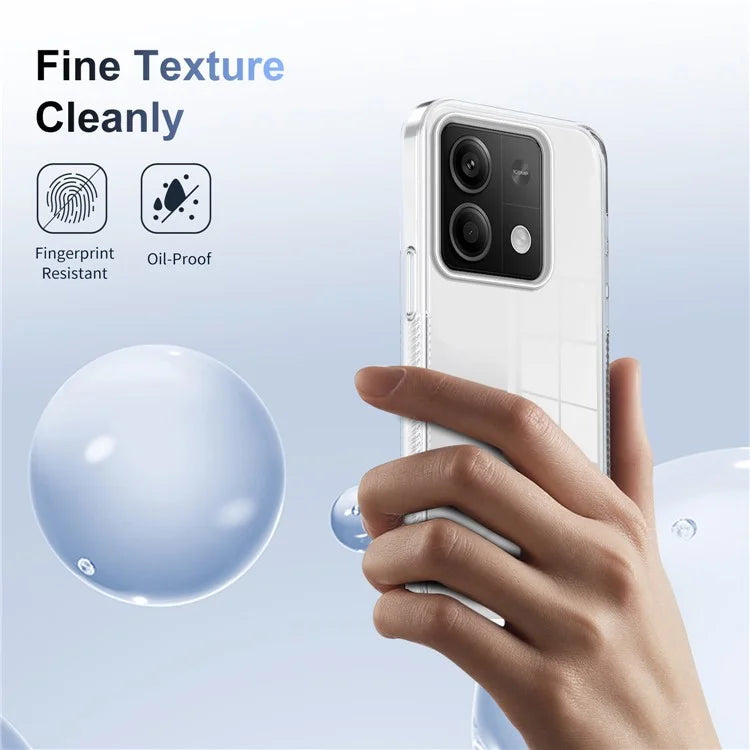For Xiaomi Redmi Note 13 5G Clear Phone Case TPU PC Anti-Slip Drop-Proof Back Cover