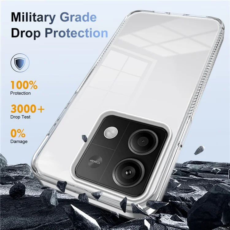 For Xiaomi Redmi Note 13 5G Clear Phone Case TPU PC Anti-Slip Drop-Proof Back Cover