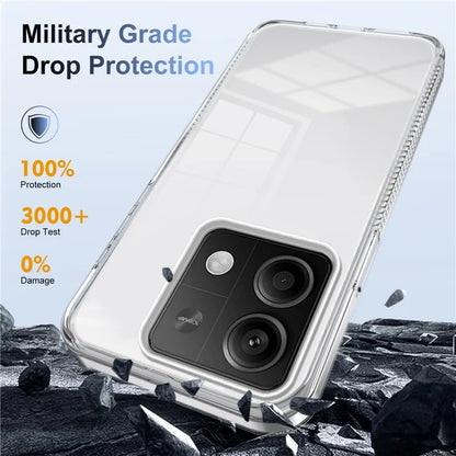 For Xiaomi Redmi Note 13 5G Clear Phone Case TPU PC Anti-Slip Drop-Proof Back Cover