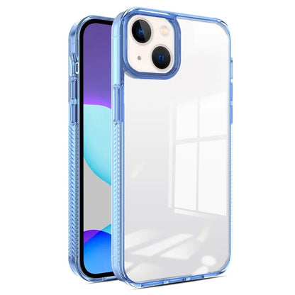 For iPhone 15 Clear Phone Case TPU PC Anti-Slip Drop-Proof Back Cover