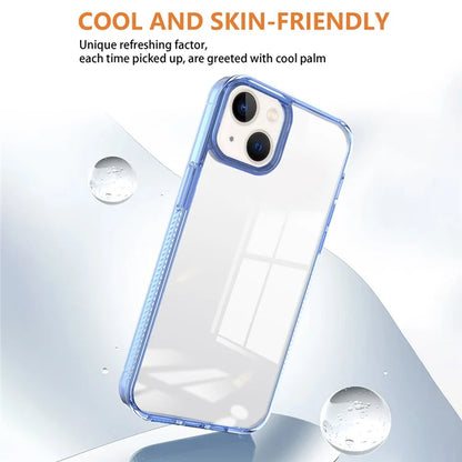For iPhone 15 Clear Phone Case TPU PC Anti-Slip Drop-Proof Back Cover
