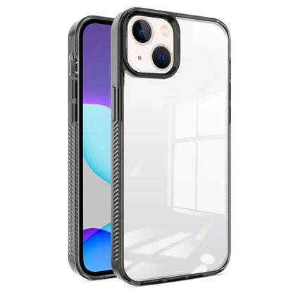 For iPhone 15 Clear Phone Case TPU PC Anti-Slip Drop-Proof Back Cover