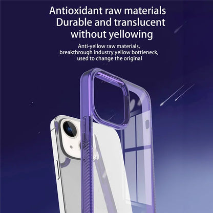 For iPhone 15 Clear Phone Case TPU PC Anti-Slip Drop-Proof Back Cover