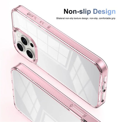 For iPhone 15 Pro Clear Phone Case TPU PC Anti-Slip Drop-Proof Back Cover