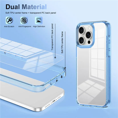 For iPhone 15 Pro Clear Phone Case TPU PC Anti-Slip Drop-Proof Back Cover