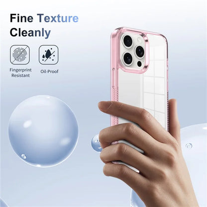 For iPhone 15 Pro Max Clear Phone Case TPU PC Anti-Slip Drop-Proof Back Cover