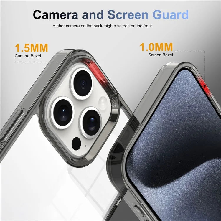 For iPhone 14 Pro Max Clear Phone Case TPU PC Anti-Slip Drop-Proof Back Cover