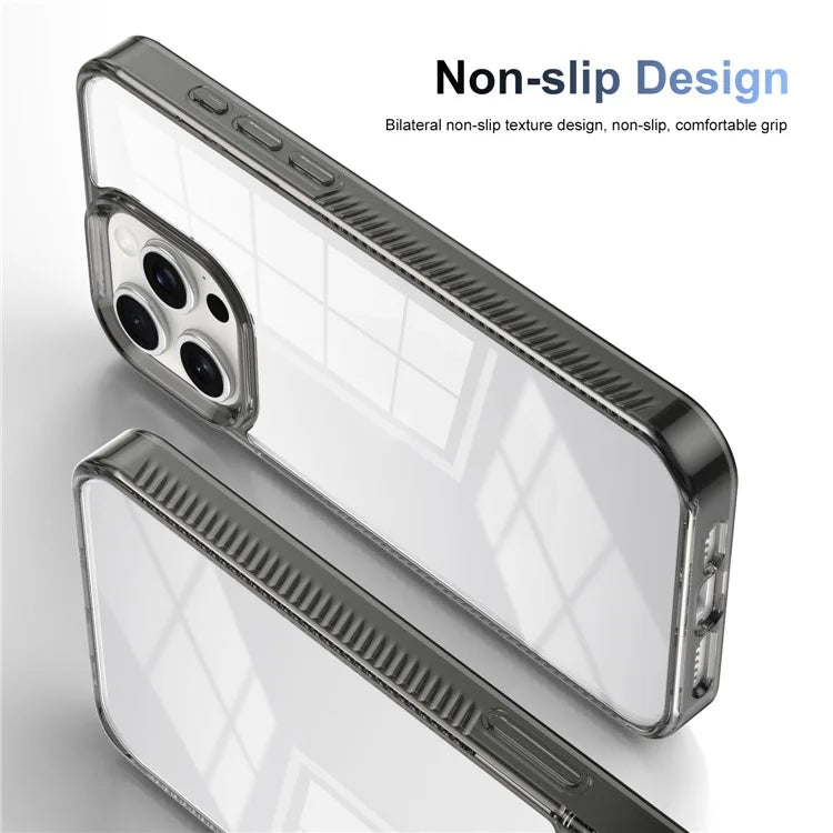 For iPhone 14 Pro Max Clear Phone Case TPU PC Anti-Slip Drop-Proof Back Cover