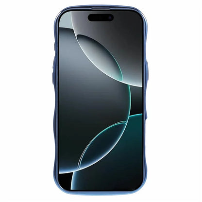 For iPhone 16 Pro Max Case Love Heart Electroplated TPU Phone Cover with Wrist Strap Kickstand